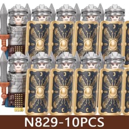 Medieval Castle Soldier Figures Building Blocks Military Army Knight Roman Warrior Infantry Militia Orc Accessories Bricks Toys