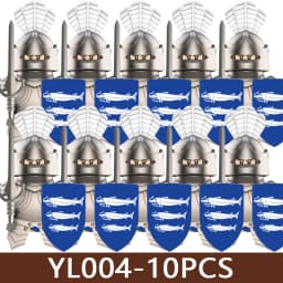 Medieval Castle Soldier Figures Building Blocks Military Army Knight Roman Warrior Infantry Militia Orc Accessories Bricks Toys