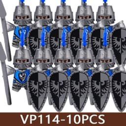 Medieval Castle Soldier Figures Building Blocks Military Army Knight Roman Warrior Infantry Militia Orc Accessories Bricks Toys
