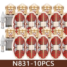 Medieval Castle Soldier Figures Building Blocks Military Army Knight Roman Warrior Infantry Militia Orc Accessories Bricks Toys