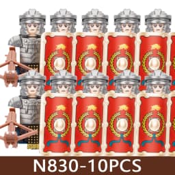 Medieval Castle Soldier Figures Building Blocks Military Army Knight Roman Warrior Infantry Militia Orc Accessories Bricks Toys