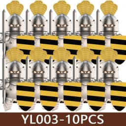 Medieval Castle Soldier Figures Building Blocks Military Army Knight Roman Warrior Infantry Militia Orc Accessories Bricks Toys