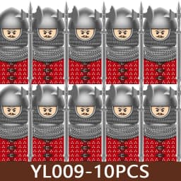Medieval Castle Soldier Figures Building Blocks Military Army Knight Roman Warrior Infantry Militia Orc Accessories Bricks Toys