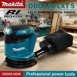 Makita DBO180Z 18V Cordless Random Orbital Sander for Woodworking Putty Polishing Bare Tool for DIY Professional Use