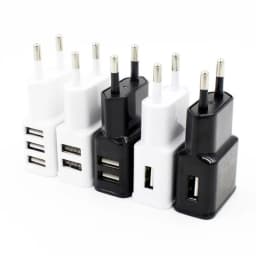 5V 1A Dual USB Charger EU Plug Portable Travel Power Adapter Fast Charging Universal For iPhone Android Smartphone