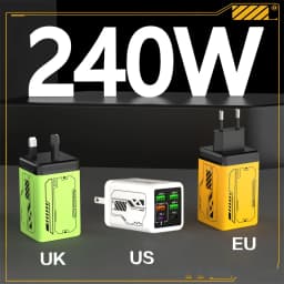 6 in 1 240W USB C Charger PD Fast Charging Mobile Phone Charger Adapter Quinck Charge 3.0 Wall PD USB Type C Charger