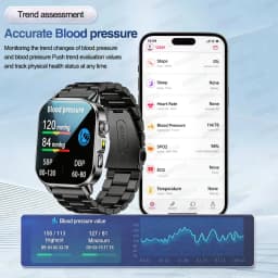 New Men Accurate Health Diagnosis ECG Smart Watch Blood Pressure Blood Oxygen Blood Fat Uric Acid Temp Bluetooth call Smartwatch