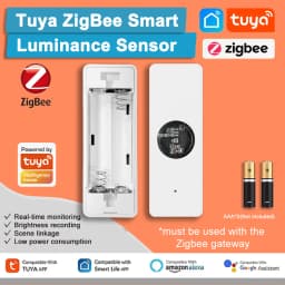 Tuya ZigBee Light Sensor Luminance Brightness Detector Smart Home Illumination Sensor Works with Smart Life