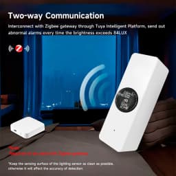 Tuya ZigBee Light Sensor Luminance Brightness Detector Smart Home Illumination Sensor Works with Smart Life