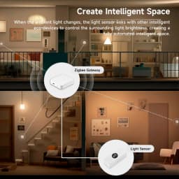Tuya ZigBee Light Sensor Luminance Brightness Detector Smart Home Illumination Sensor Works with Smart Life