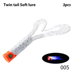 Hunthouse 3PCS/lot Twin Tail Trailer Soft Fishing Lures Silicone Spinning Souple 145mm/21.7g 175mm/36.7g PVC For Pike LW234