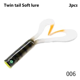Hunthouse 3PCS/lot Twin Tail Trailer Soft Fishing Lures Silicone Spinning Souple 145mm/21.7g 175mm/36.7g PVC For Pike LW234