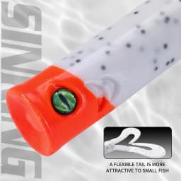 Hunthouse 3PCS/lot Twin Tail Trailer Soft Fishing Lures Silicone Spinning Souple 145mm/21.7g 175mm/36.7g PVC For Pike LW234