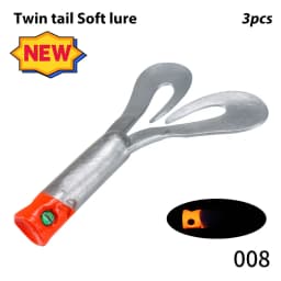 Hunthouse 3PCS/lot Twin Tail Trailer Soft Fishing Lures Silicone Spinning Souple 145mm/21.7g 175mm/36.7g PVC For Pike LW234