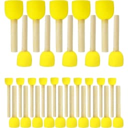 30Pcs Round Sponge Brushes for Painting (4 Sizes), Paint Sponges for Acrylic Painting, Stencil Painting Tools for Kids, Foam Pai