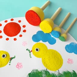 30Pcs Round Sponge Brushes for Painting (4 Sizes), Paint Sponges for Acrylic Painting, Stencil Painting Tools for Kids, Foam Pai
