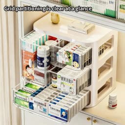 Large Capacity Home Medical Storage Box, Multi-layer Drawer Type Medicine Organizer, Multifunctional Drug Storage Cabinet for Ho