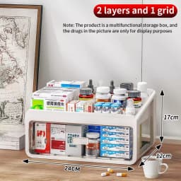 Large Capacity Home Medical Storage Box, Multi-layer Drawer Type Medicine Organizer, Multifunctional Drug Storage Cabinet for Ho