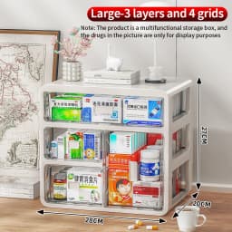 Large Capacity Home Medical Storage Box, Multi-layer Drawer Type Medicine Organizer, Multifunctional Drug Storage Cabinet for Ho