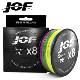 JOF 15-100LB X8 Braided Fishing Line Abrasion Resistant Superline Zero Stretch for Saltwater and Freshwater 150M 300M 500M