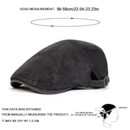Men Solid Color Washing Newsboy Caps British Painters Hats Spring and Autumn Adjustable Flat Cap Hip Hop Berets