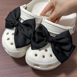 2pcs Cloth Butterfly Bow Shoes Charm Butterfly Shoes Accessories for Girls Hole Shoes DIY Gift