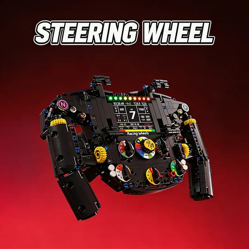 Technical Blocks Formula Racing Vehicle Steering Wheel Machine Creative MOC Building Block Toys Birthday Gifts for Adult 800+pcs