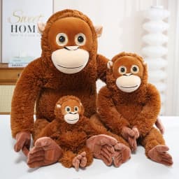 30/60/90CM Lifelike Monkey Orangutan Plushies Dolls Cartoon Gorilla Plush Stuffed Animal Toy Room Decor