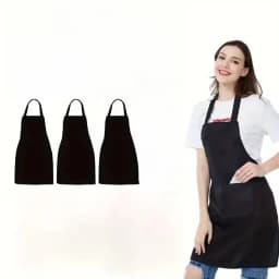 1/2pcs Durable Polyester Adjustable Neck Apron with 2 Large Pockets Great for Cooking, Grilling Grilling, Christmas Crafts