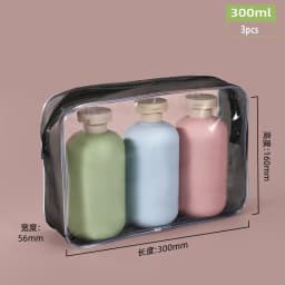 3pcs 100ml/200ml Plastic Travel Shampoo Bottles Clear Blue Shampoo Lotion Shower Gel Foam Pump Bottles