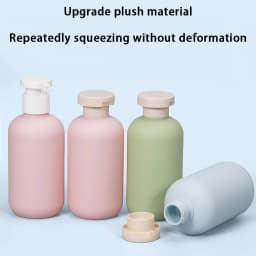 3pcs 100ml/200ml Plastic Travel Shampoo Bottles Clear Blue Shampoo Lotion Shower Gel Foam Pump Bottles