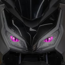 1Pair Reflective Horror Cat Eye Motorcycle Sticker Waterproof Cartoon Night Safety Vinyl Decal for Headlight Front Fairing Tank