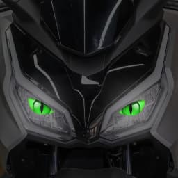 1Pair Reflective Horror Cat Eye Motorcycle Sticker Waterproof Cartoon Night Safety Vinyl Decal for Headlight Front Fairing Tank