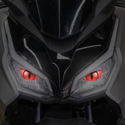 1Pair Reflective Horror Cat Eye Motorcycle Sticker Waterproof Cartoon Night Safety Vinyl Decal for Headlight Front Fairing Tank