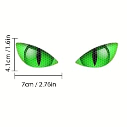 1Pair Reflective Horror Cat Eye Motorcycle Sticker Waterproof Cartoon Night Safety Vinyl Decal for Headlight Front Fairing Tank