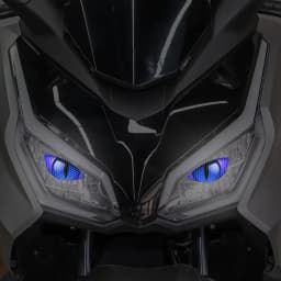 1Pair Reflective Horror Cat Eye Motorcycle Sticker Waterproof Cartoon Night Safety Vinyl Decal for Headlight Front Fairing Tank