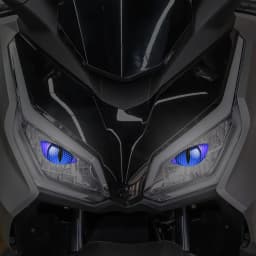 1Pair Reflective Horror Cat Eye Motorcycle Sticker Waterproof Cartoon Night Safety Vinyl Decal for Headlight Front Fairing Tank