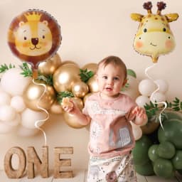 Jungle Animal Head Foil Balloons Wild One Birthday Party Decorations Favors Safari Animals Balloons Baby Shower Party Supplies