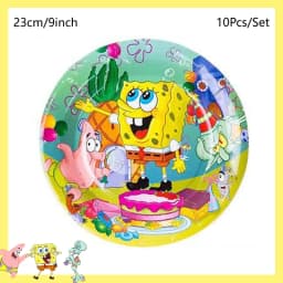 SpongeBob SquarePants Party Decorations Baby Shower Birthday Theme Birthday Party Disposable Tableware Cup Plate Tablecloth