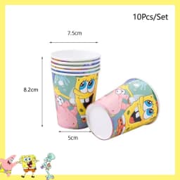 SpongeBob SquarePants Party Decorations Baby Shower Birthday Theme Birthday Party Disposable Tableware Cup Plate Tablecloth