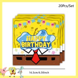 SpongeBob SquarePants Party Decorations Baby Shower Birthday Theme Birthday Party Disposable Tableware Cup Plate Tablecloth