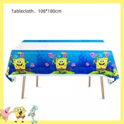 SpongeBob SquarePants Party Decorations Baby Shower Birthday Theme Birthday Party Disposable Tableware Cup Plate Tablecloth