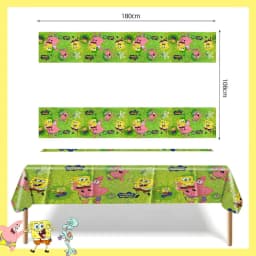 SpongeBob SquarePants Party Decorations Baby Shower Birthday Theme Birthday Party Disposable Tableware Cup Plate Tablecloth