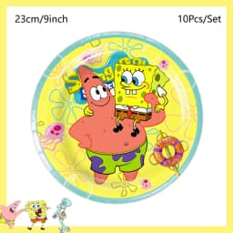 SpongeBob SquarePants Party Decorations Baby Shower Birthday Theme Birthday Party Disposable Tableware Cup Plate Tablecloth