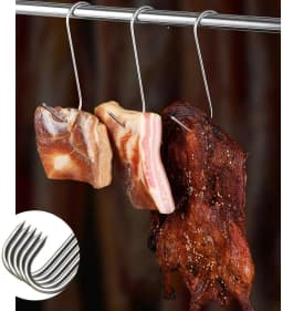 S Hooks Stainless Steel Sharp Tip - Hangers for Butcher Meat Kitchen Utensils Baking Tools Clothes Kitchen Organizer Meat Hook