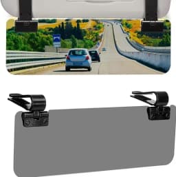 Universal Car Sun Visor Extender Adjustable Anti Glare Driving Shield Extended Sun Visor with Dual Clips for Truck Windshield
