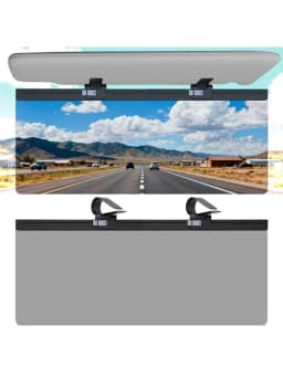 Universal Car Sun Visor Extender Adjustable Anti Glare Driving Shield Extended Sun Visor with Dual Clips for Truck Windshield