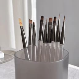 LINMANDA 9 Pack Gray Nail Art Brushes Set Nail Art Tools Suitable for Gel Nail Polish And Nail Art Designs Perfect for Home DIY
