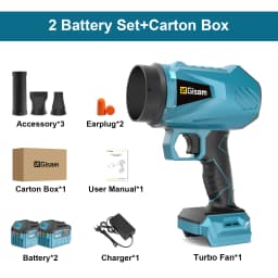 Gisam Brushless Electric Turbo Fan Cordless Leaf Air Blower Turbo Jet Fan Handheld Dust Blowing Tool For Makita 18V Battery Pin