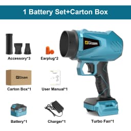 Gisam Brushless Electric Turbo Fan Cordless Leaf Air Blower Turbo Jet Fan Handheld Dust Blowing Tool For Makita 18V Battery Pin